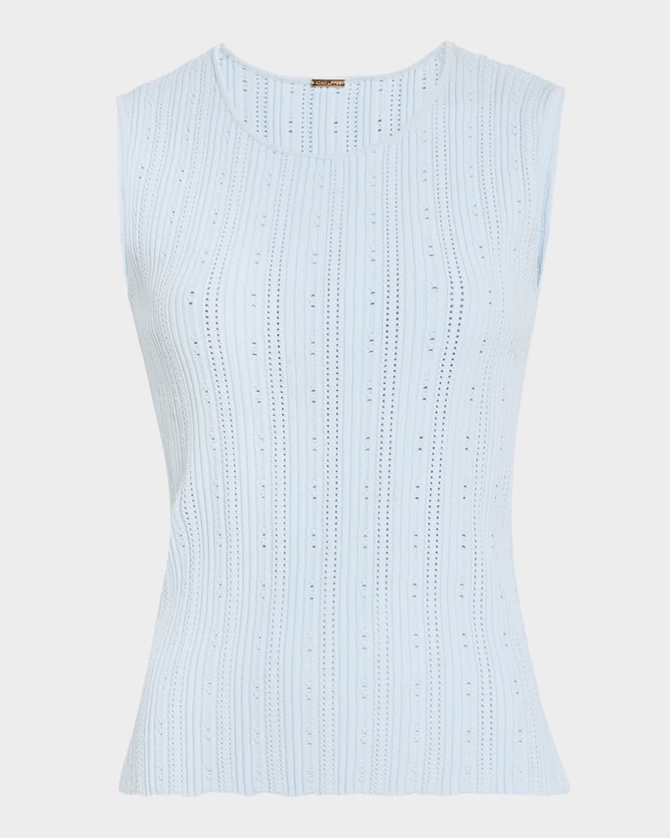 Pointelle Compact Jacquard Tank Top